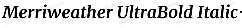 Merriweather UltraBold Italic字体转换